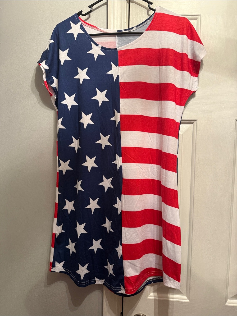 American Flag Midi Dress - Red, White & Blue
